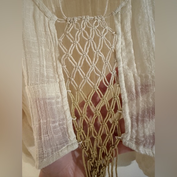 STUDIO TIA - DELILAH MACRAME TOP - UNDYED /CURRY - Picture 8 of 8